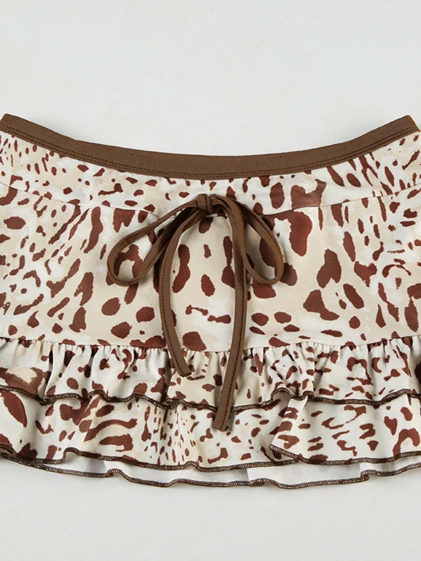 Hotter Without You | Psycho Ex Leopard Print Strapless Top and Skirt Two-Piece Set