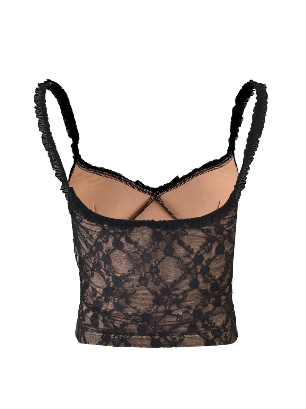 Lace Cami Top with Frill Straps