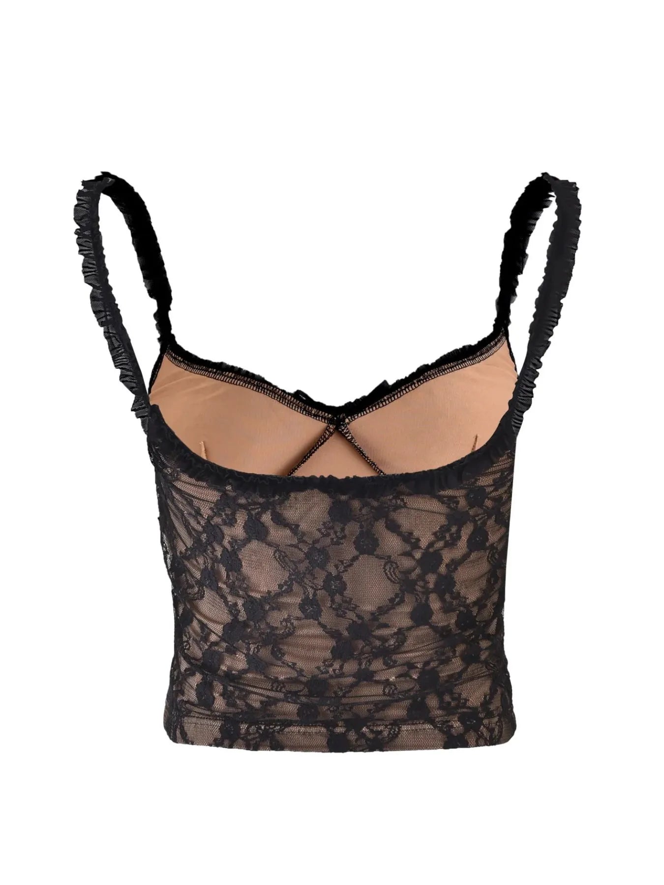 Lace Cami Top with Frill Straps