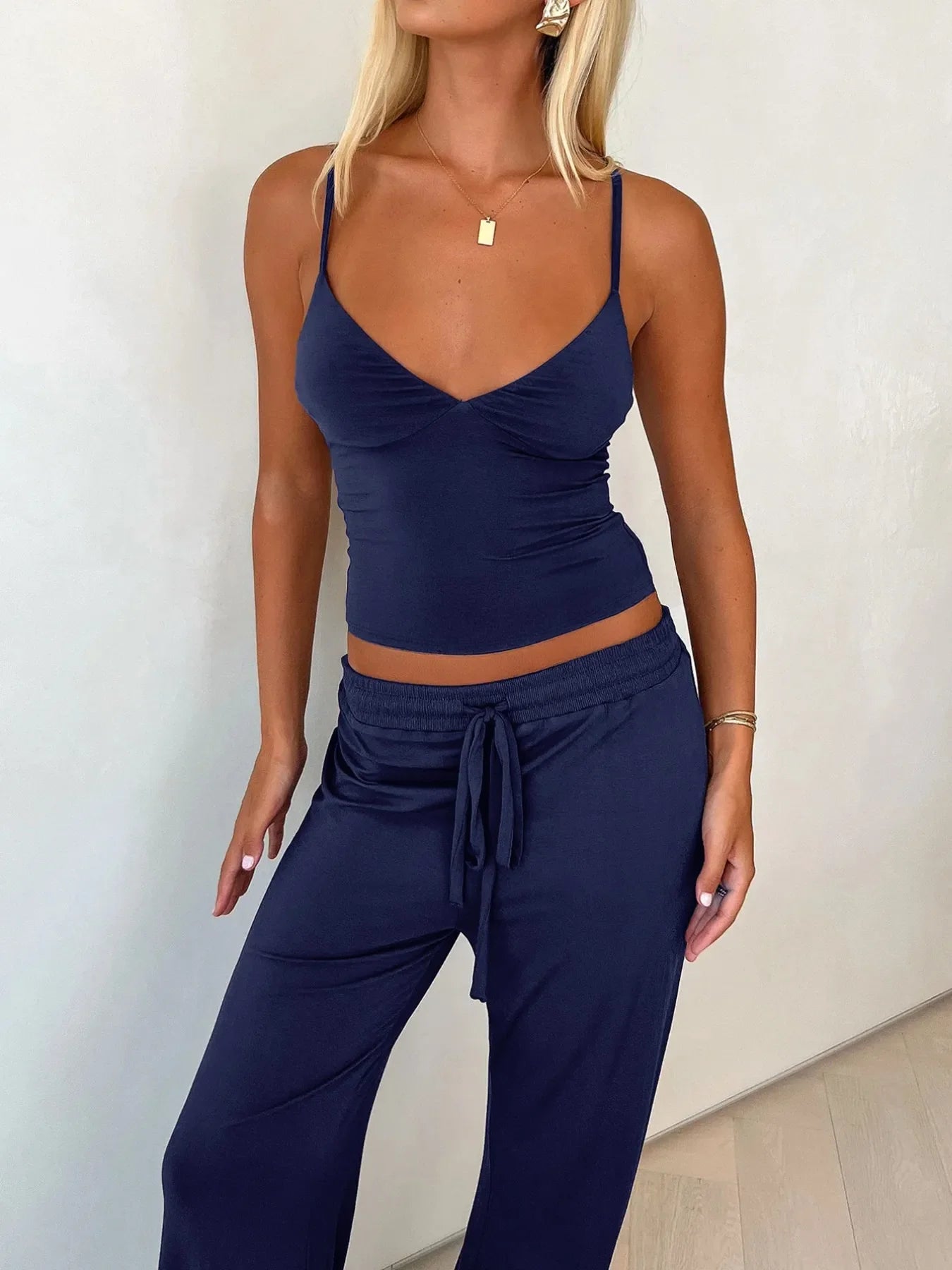 V-Neck Cami and Pants Set