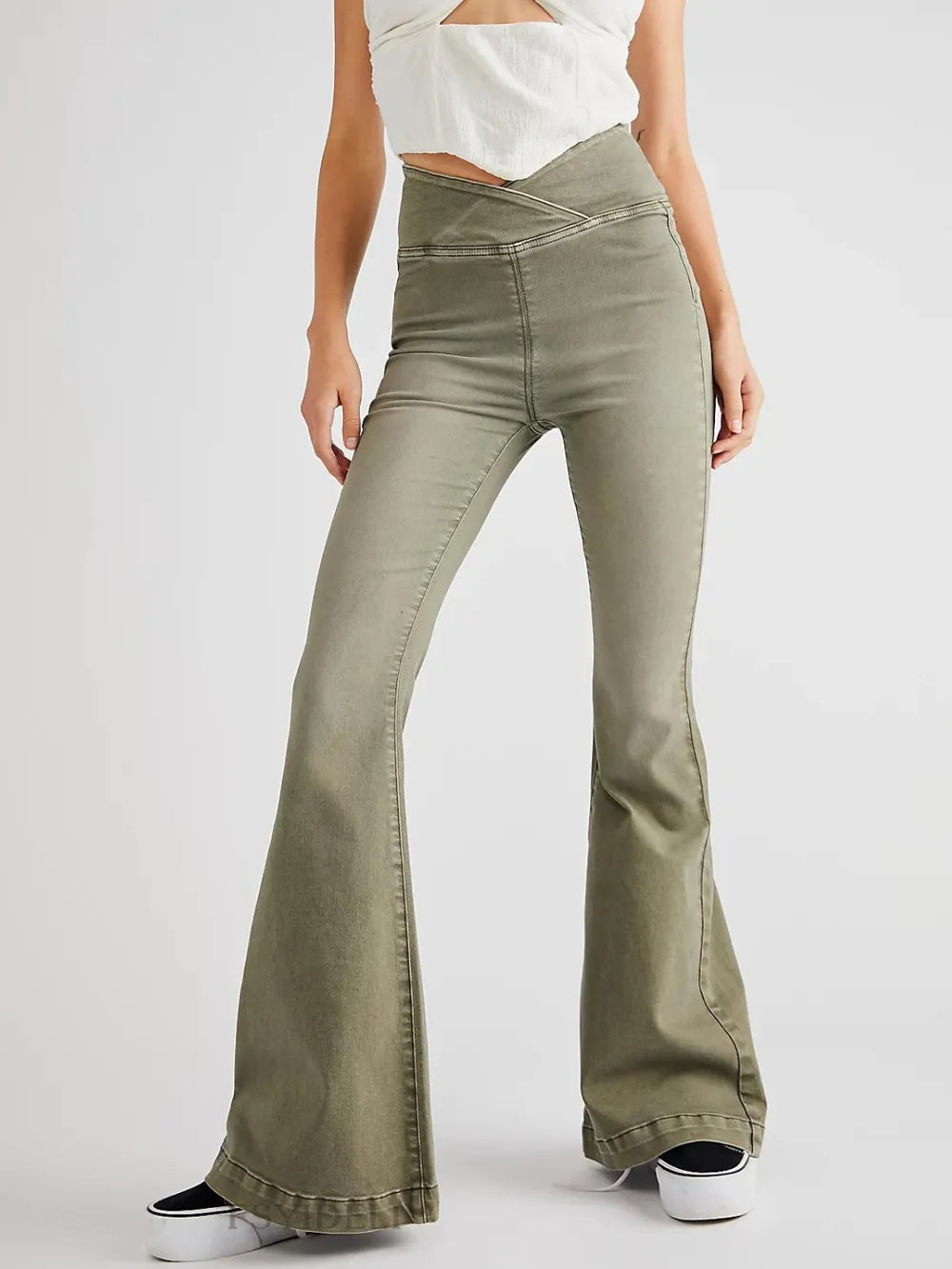 Asymmetric Flare Pants