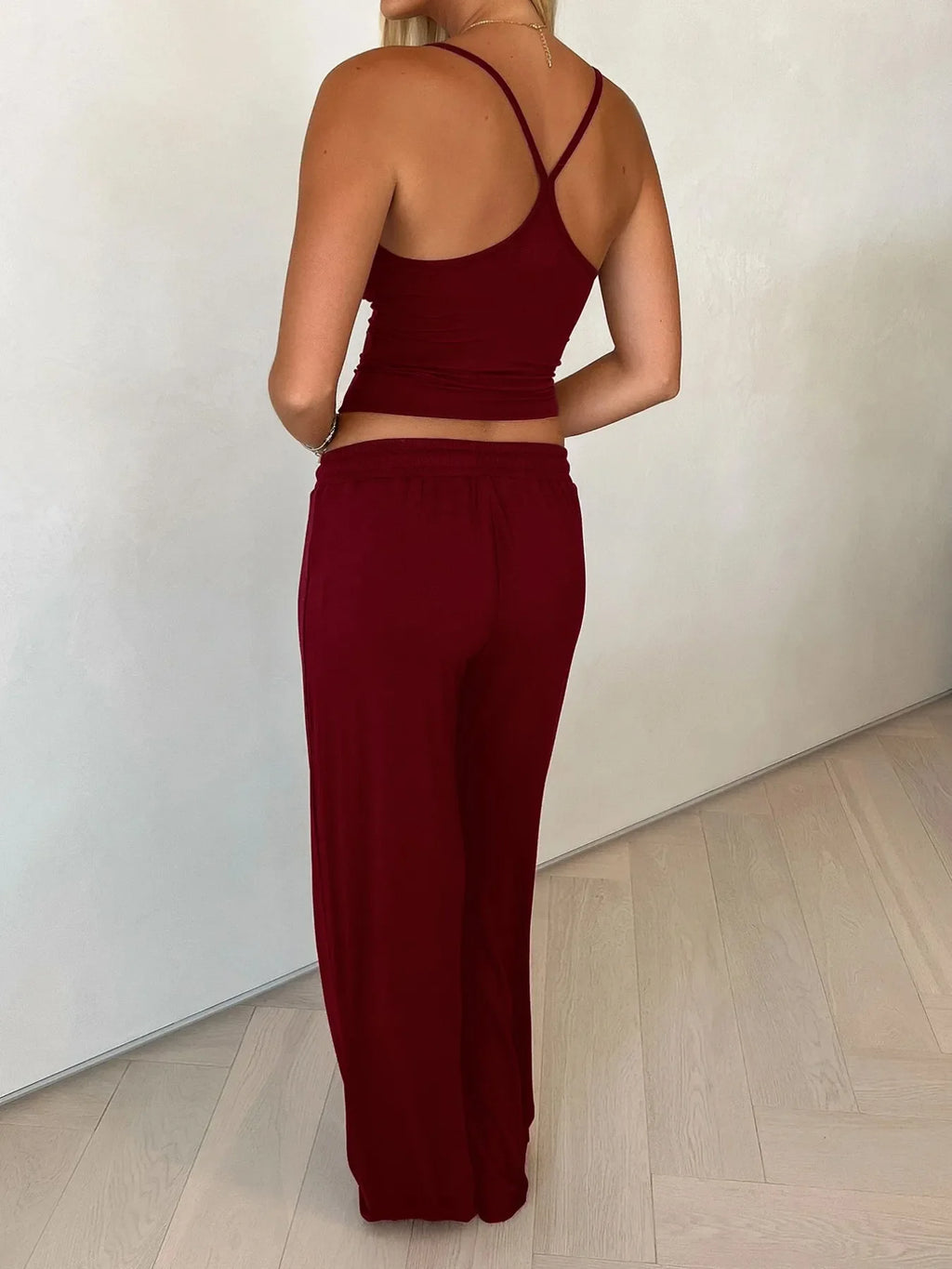 V-Neck Cami and Pants Set