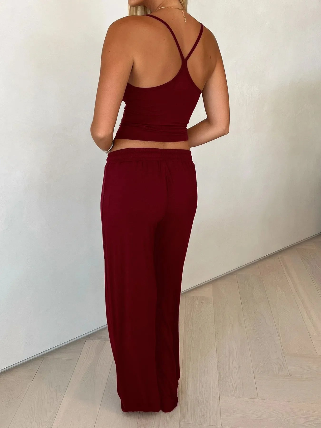 V-Neck Cami and Pants Set