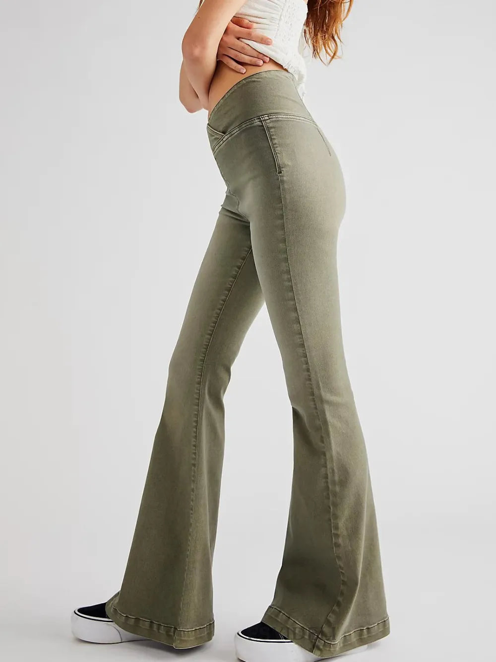 Asymmetric Flare Pants