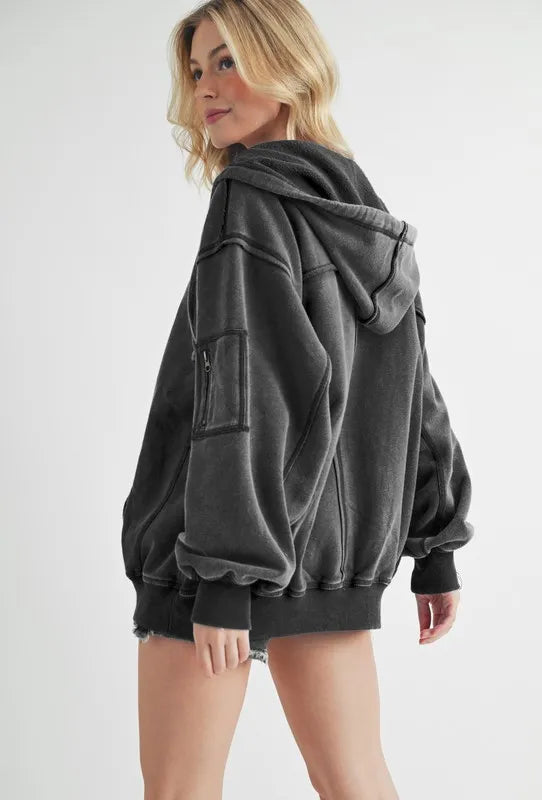 Emotional Baggage Zip Up Cargo Hoodie