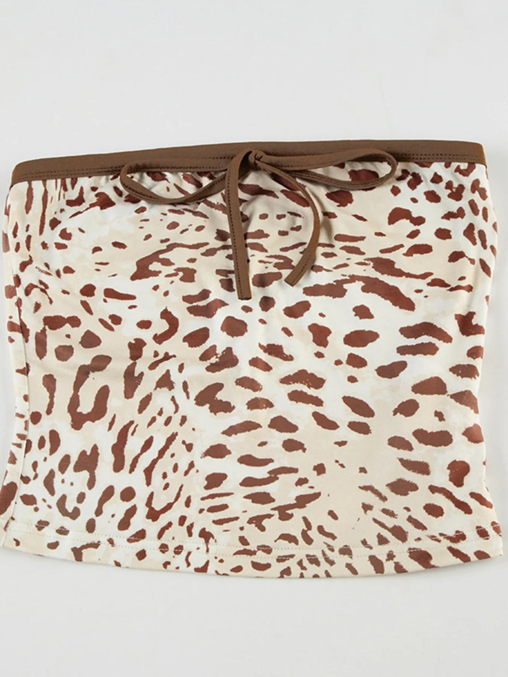 Hotter Without You | Psycho Ex Leopard Print Strapless Top and Skirt Two-Piece Set